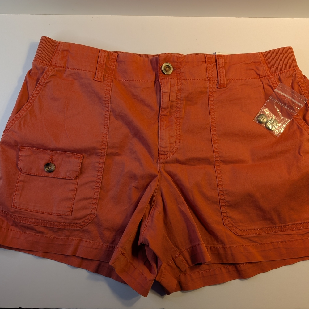 Sonoma Women's Vibrant Orange Cargo Shorts